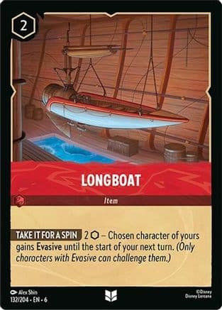 Longboat — Azurite Sea Disney Lorcana card by Alex Shin