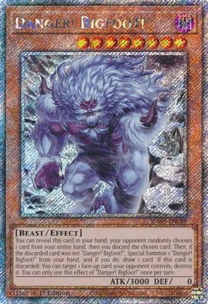 Danger! Bigfoot! (Alternate Art) (Platinum Secret Rare) — Quarter Century Bonanza