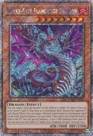 Snake-Eyes Flamberge Dragon (Platinum Secret Rare) — Quarter Century Bonanza