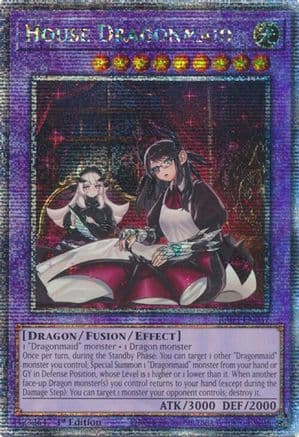 House Dragonmaid (Alternate Art) (Quarter Century Secret Rare) — Quarter Century Bonanza