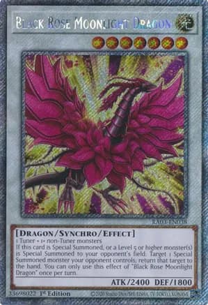 Black Rose Moonlight Dragon (Platinum Secret Rare) — Quarter Century Bonanza