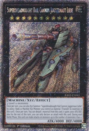 Superdreadnought Rail Cannon Juggernaut Liebe (Platinum Secret Rare) — Quarter Century Bonanza