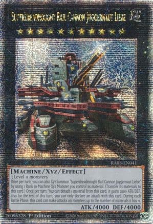 Superdreadnought Rail Cannon Juggernaut Liebe (Alternate Art) (Quarter Century Secret Rare) — Quarter Century Bonanza