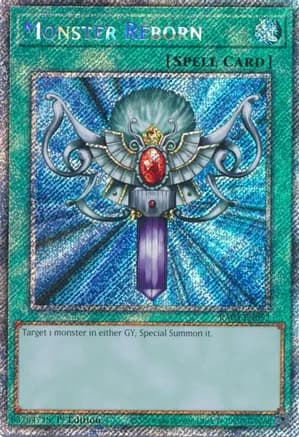 Monster Reborn (Platinum Secret Rare) — Quarter Century Bonanza