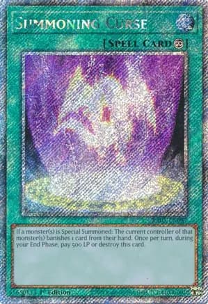Summoning Curse (Platinum Secret Rare) — Quarter Century Bonanza