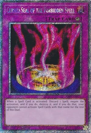 Cursed Seal of the Forbidden Spell (Platinum Secret Rare) — Quarter Century Bonanza