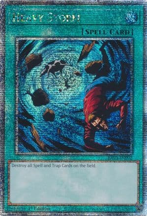 Heavy Storm (Quarter Century Secret Rare) — Yu-Gi-Oh! card