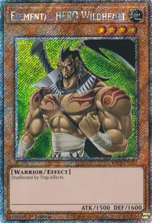 Elemental HERO Wildheart (Platinum Secret Rare) — Quarter Century Bonanza