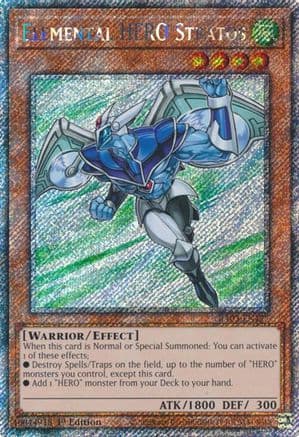 Elemental HERO Stratos (Platinum Secret Rare) — Quarter Century Bonanza