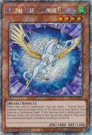 Crystal Beast Sapphire Pegasus (Platinum Secret Rare) — Quarter Century Bonanza