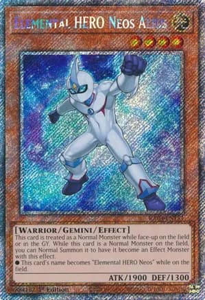 Elemental HERO Neos Alius (Platinum Secret Rare) — Quarter Century Bonanza