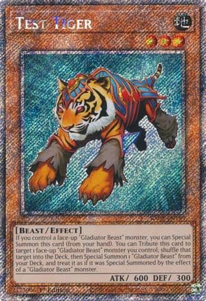 Test Tiger (Platinum Secret Rare) — Quarter Century Bonanza