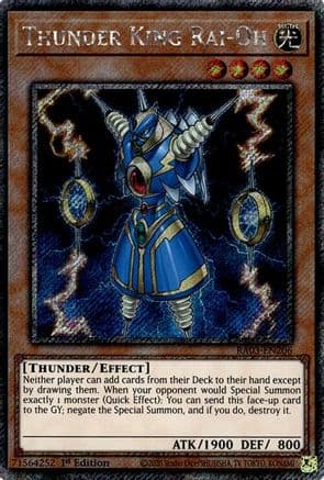 Thunder King Rai-Oh (Platinum Secret Rare) — Quarter Century Bonanza