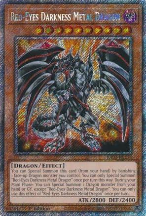 Red-Eyes Darkness Metal Dragon (Platinum Secret Rare) — Quarter Century Bonanza