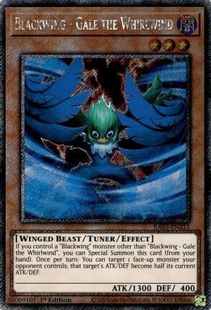 Blackwing - Gale the Whirlwind (Platinum Secret Rare) — Quarter Century Bonanza