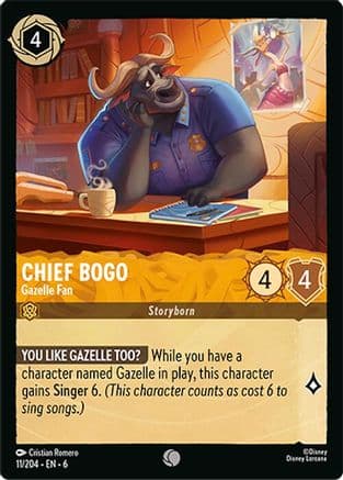 Chief Bogo - Gazelle Fan — Azurite Sea Disney Lorcana card by Cristian Romero