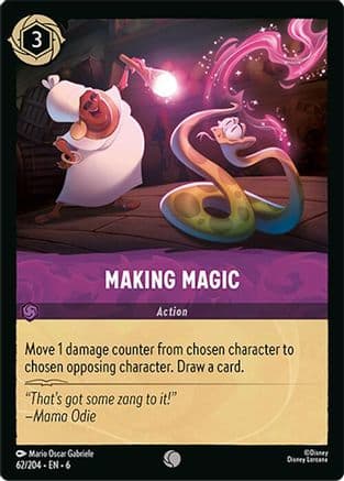 Making Magic — Azurite Sea Disney Lorcana card by Mario Oscar Gabriele