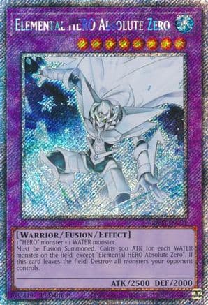 Elemental HERO Absolute Zero (Platinum Secret Rare) — Quarter Century Bonanza
