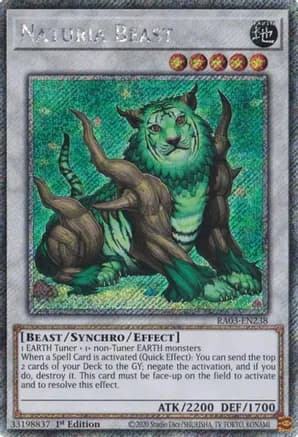 Naturia Beast (Platinum Secret Rare) — Quarter Century Bonanza