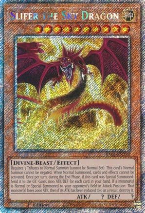 Slifer the Sky Dragon (Platinum Secret Rare) — Quarter Century Bonanza