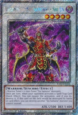 Legendary Six Samurai - Shi En (Platinum Secret Rare) — Quarter Century Bonanza