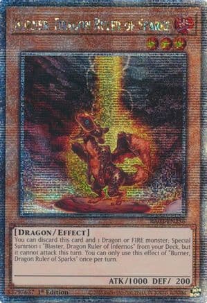 Burner, Dragon Ruler of Sparks (Quarter Century Secret Rare) — Quarter Century Bonanza