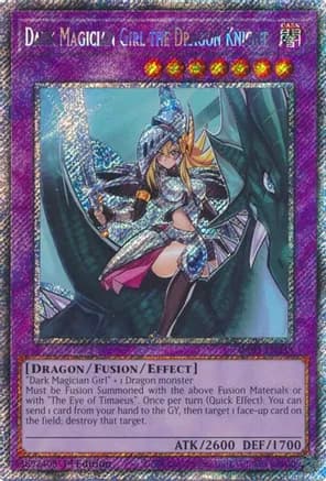 Dark Magician Girl the Dragon Knight (Platinum Secret Rare) — Quarter Century Bonanza