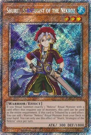 Shurit, Strategist of the Nekroz (Platinum Secret Rare) — Quarter Century Bonanza