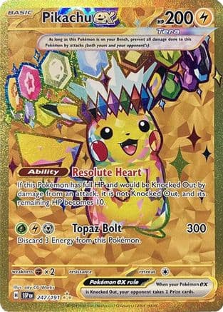 Pikachu ex - 247/191 — Pokémon TCG card