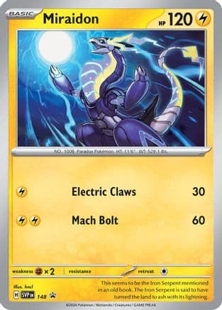 Miraidon - 148 — SV: Scarlet & Violet Promo Cards Pokémon TCG card by hmcl