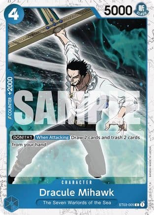 Dracule Mihawk (ST03-005) (Jolly Roger Foil) — Premium Booster -The Best-