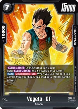 Vegeta : GT — Ultra Limit Release Event Cards