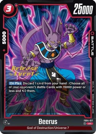 Beerus — Ultra Limit Release Event Cards