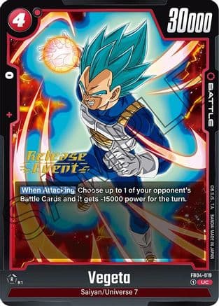 Vegeta - FB04-019 — Ultra Limit Release Event Cards
