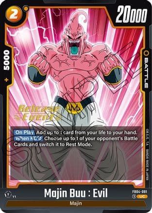 Majin Buu : Evil - FB04-091 — Ultra Limit Release Event Cards