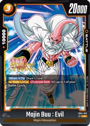 Majin Buu : Evil - FB04-092 — Ultra Limit Release Event Cards