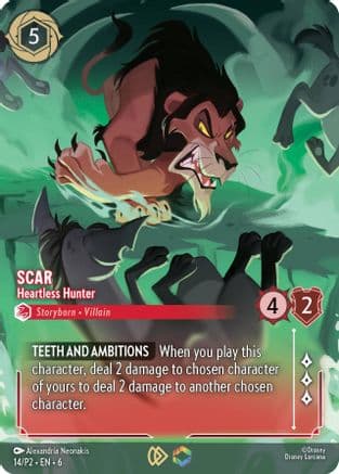 Scar - Heartless Hunter (Store Championship) — Disney Lorcana Promo Cards