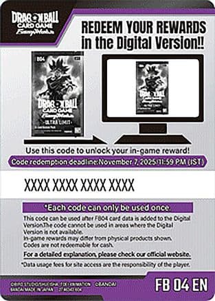 Code Card - Ultra Limit Booster (FB04) — Ultra Limit