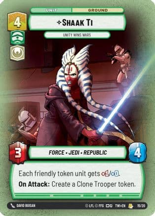 Shaak Ti - Unity Wins Wars — Twilight of the Republic: Weekly Play Promos
