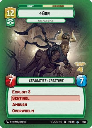 Gor - Grievous's Pet (Top 4) — Organized Play Promos