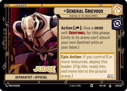 General Grievous - General of the Droid Armies — Judge Promos