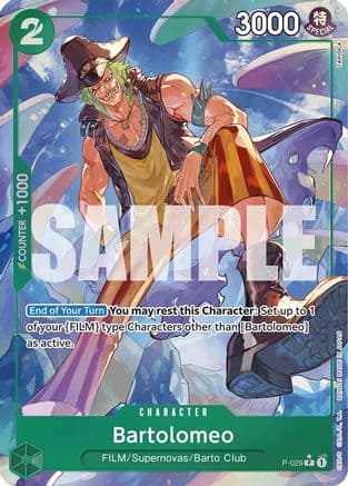 Bartolomeo (P-029) (Full Art) — Premium Booster -The Best-