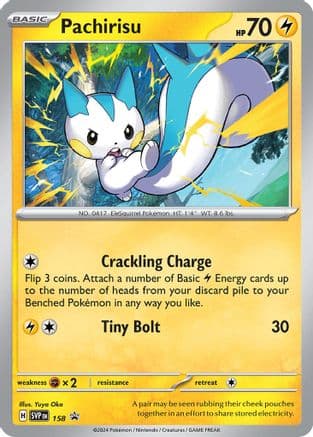 Pachirisu - 158 — SV: Scarlet & Violet Promo Cards Pokémon TCG card by Aya Kusano