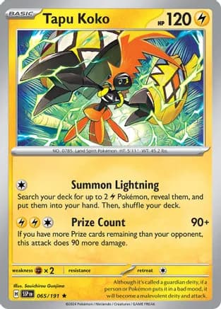 Tapu Koko - 065/191 (Non-Holo) — Deck Exclusives Pokémon TCG card by Naoki Saito
