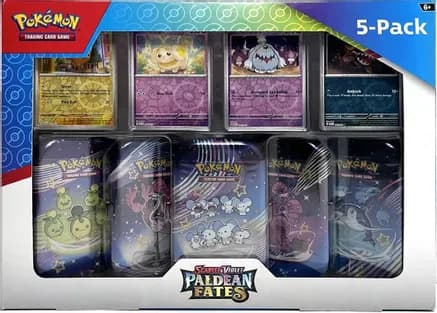 Costco Pokemon Scarlet & Violet Paldean Fates Mini Tin 5-pack — Miscellaneous Cards & Products
