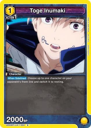 Toge Inumaki (004) — UE03BT: Jujutsu Kaisen Union Arena card by GINTA