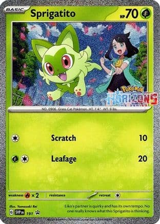 Sprigatito - 191 — SV: Scarlet & Violet Promo Cards Pokémon TCG card by Yamazaki Rei