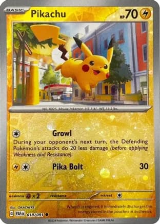 Pikachu - 018/091 (Reverse Cosmos Holo) — Miscellaneous Cards & Products