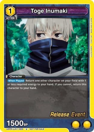 Toge Inumaki (003) — UE03BT: Jujutsu Kaisen Release Event Cards