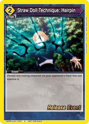 Straw Doll Technique: Hairpin — UE03BT: Jujutsu Kaisen Release Event Cards